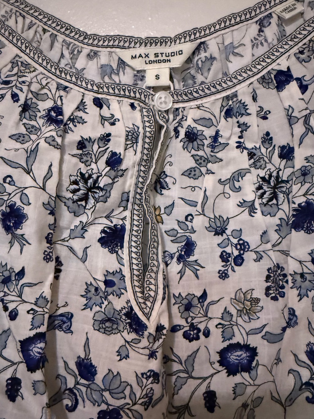 MAX STUDIO FLORAL PRINT BLOUSE - Picture 8 of 8